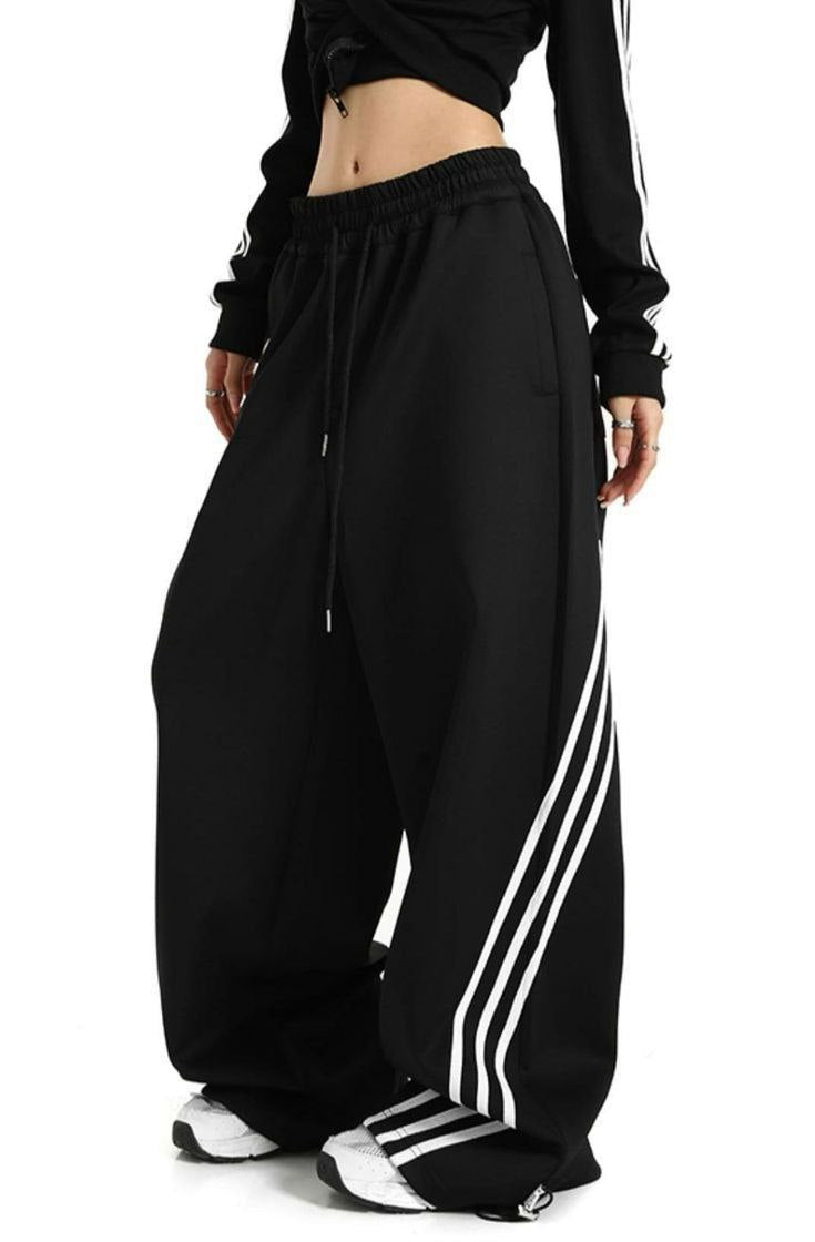 Modern 3-Stripe Wide Pants