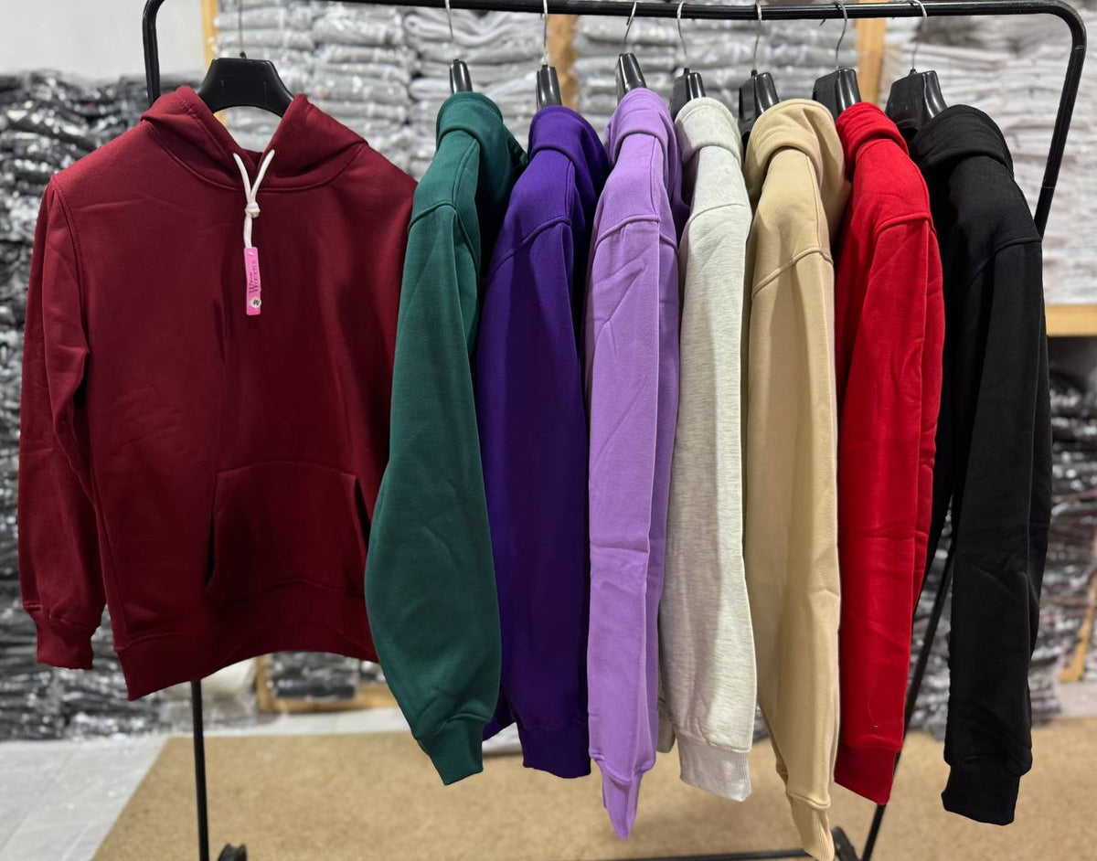هودي ساده قطن تقيل – Basic Winter Hoodie